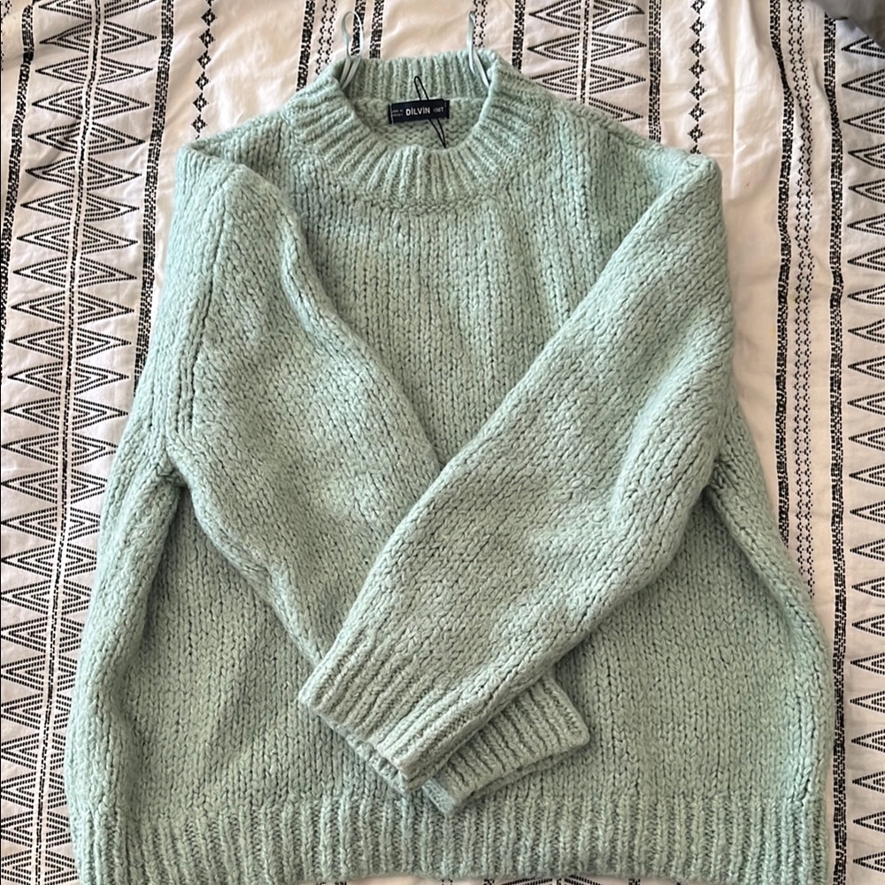 Zara Mint Green Knit Sweater
